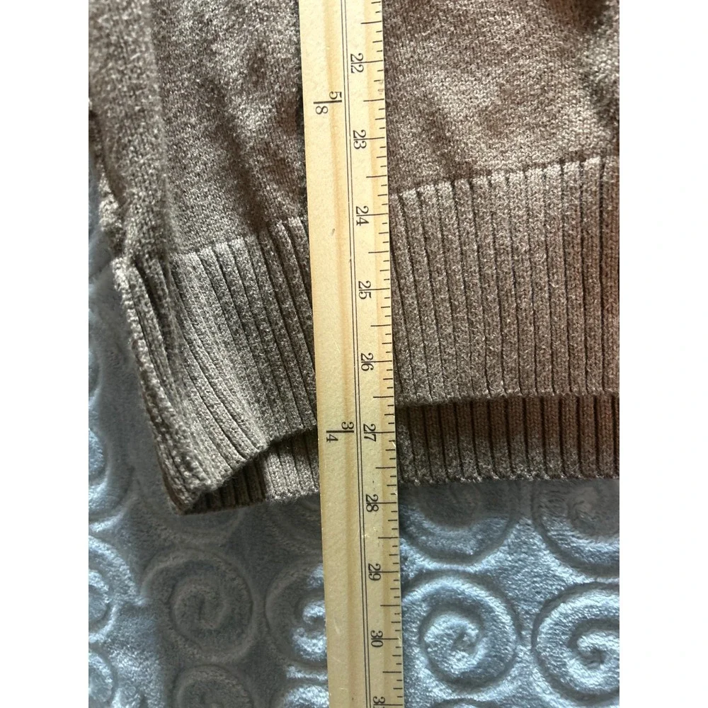 Haggar Mens Brown Knit Mock Neck Button Up Pullover Sweater L G‎ - Picture 5 of 8